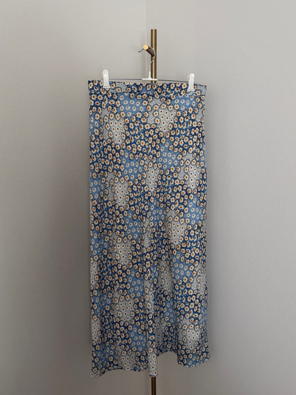Blue Floral Long Skirt